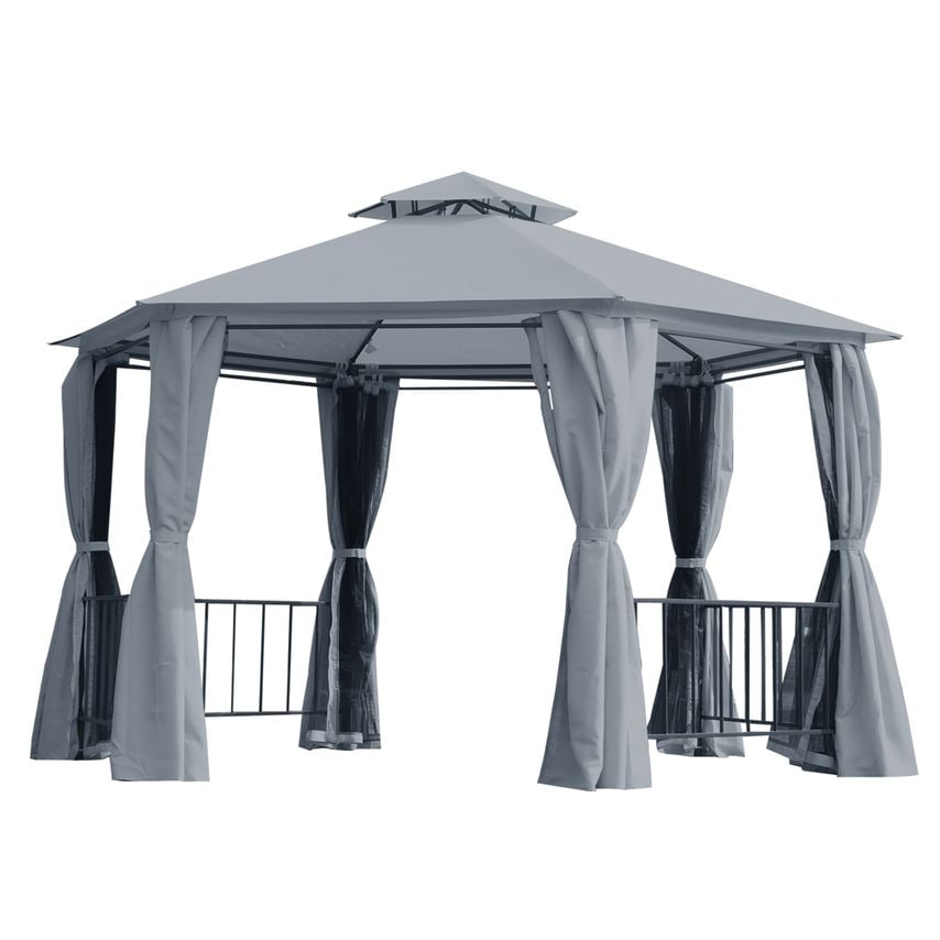 Gazebo Canopy Party Tent with 2 Tier Side Wall