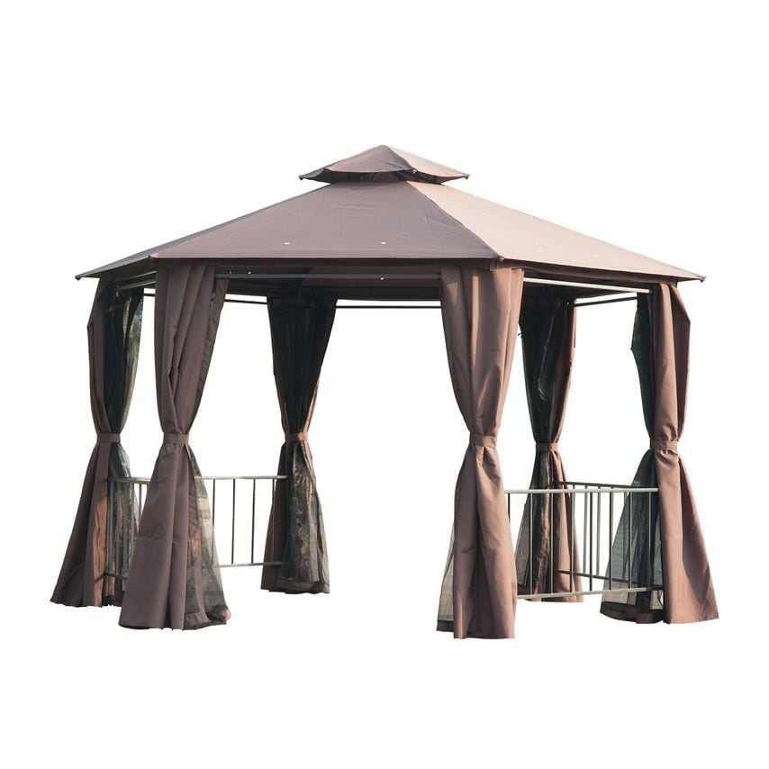 Gazebo Canopy Party Tent with 2 Tier Side Wall