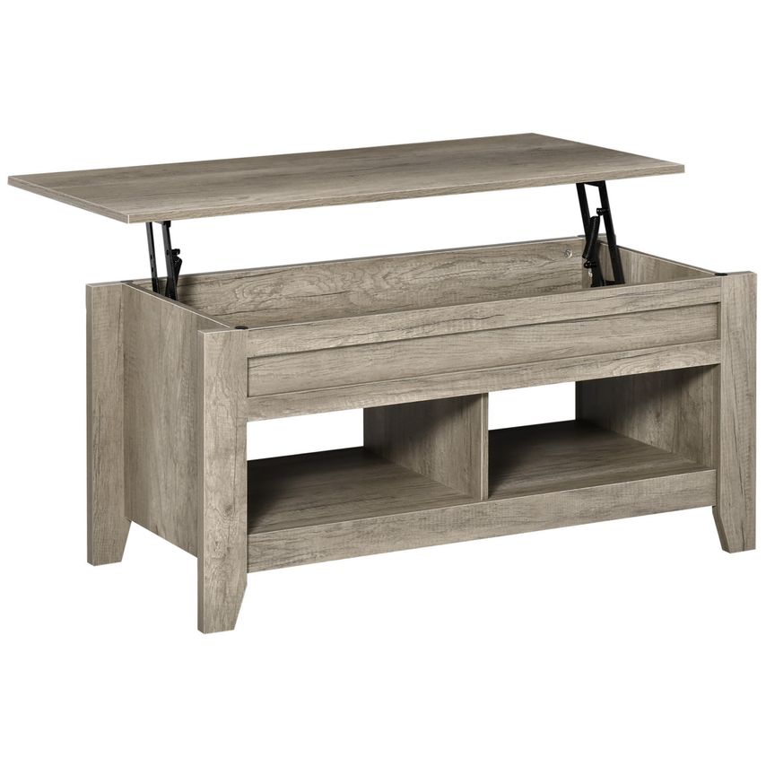Lift Top Coffee Table W/Hidden Storage Compartment Open Shelf for Living Room