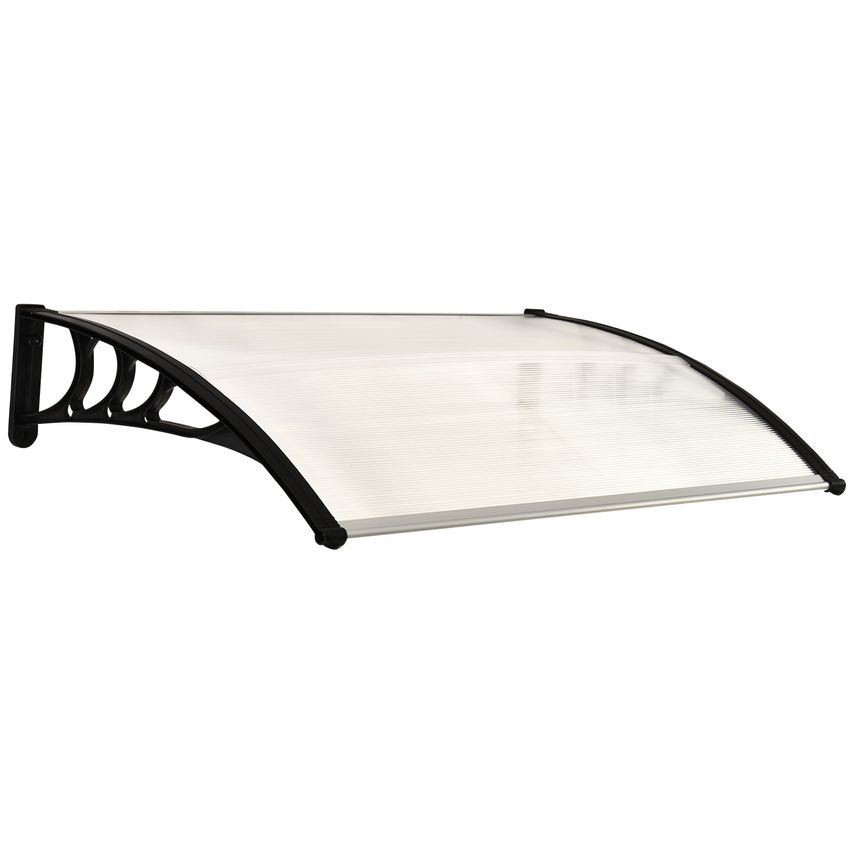 Outdoor Window Door Canopy Fixed Awning Porch Patio UV Water Rain Cover White