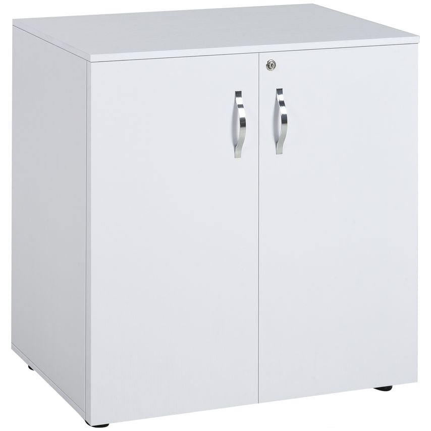 Vinsetto 2-Tier Locking Office Storage Cabinet File Organisation w/Handles Keys
