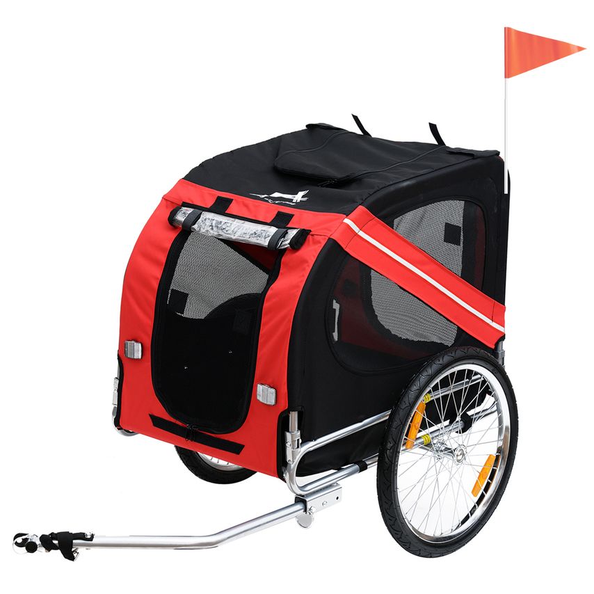 Pet Bicycle Trailer Dog Cat Bike Carrier Water Resistant W/Hitch Coupler