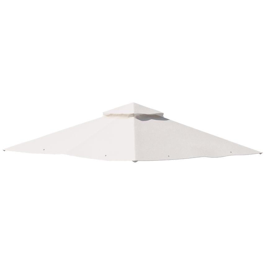 3x3 (M) Replacement Gazebo Canopy Double Tiered Roof Top for Patio Outdoor