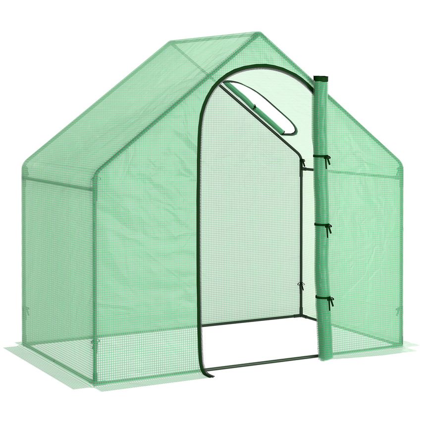 Outsunny Walk-In Greenhouse Outdoor Garden Growing Plant Shelter Steel Frame PE