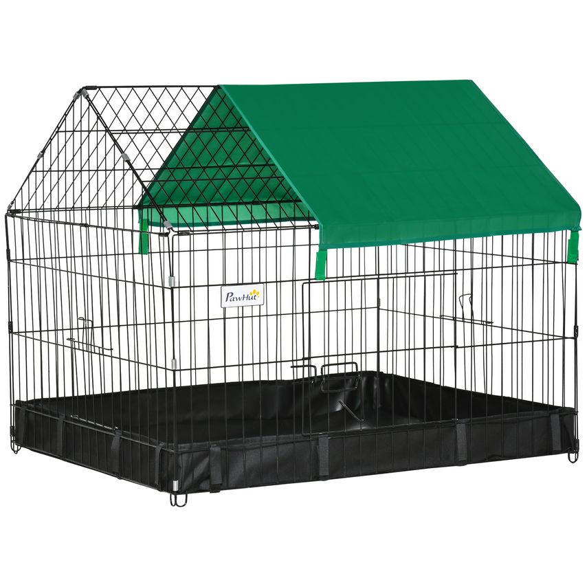 Guinea PIG Cage, Small Animal Habitat w/Top Roof, Doors, 90 X 75 X 75 cm