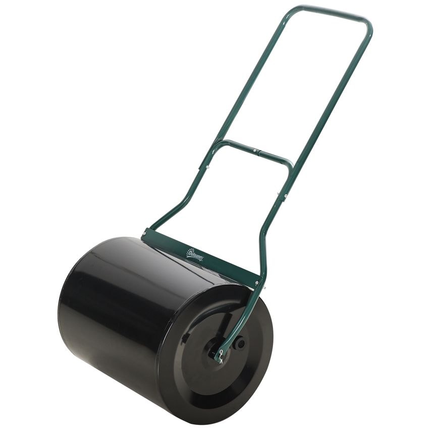 50 cm Steel Garden Lawn Roller Push Pull w/Fillable Cylinder Rolling Drum