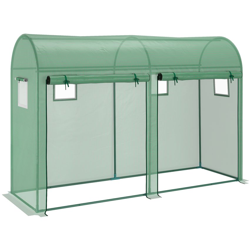 Garden Plant Tomato Growth Greenhouse with Double Doors & 4 Windows 3L X 1W X 2H M