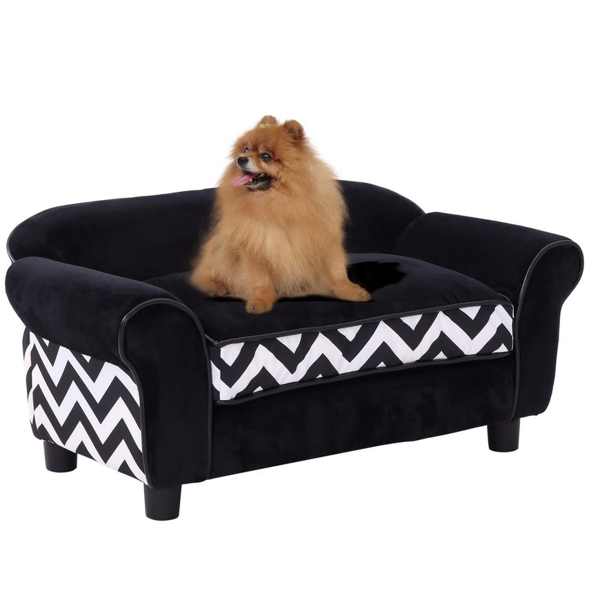 Pet Lounge Sofa Bed for Xs-Sized Dogs with Soft Cushion - Grey