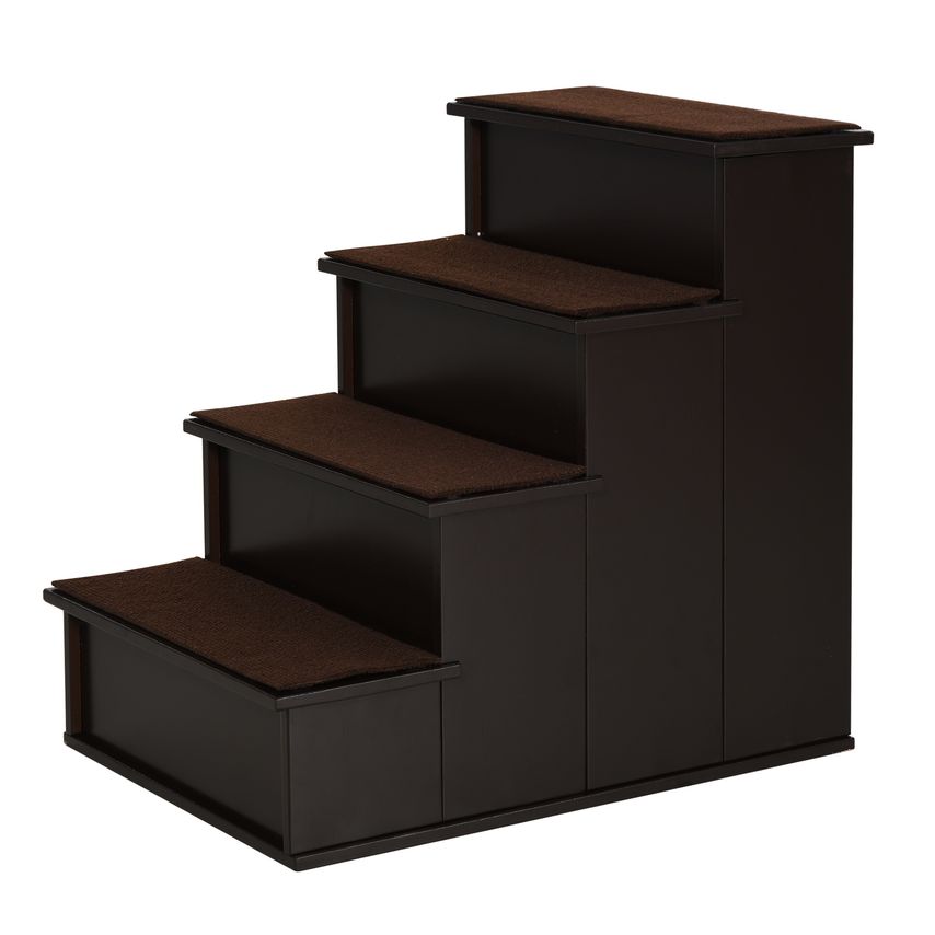 Wooden Pet Stair Steps with Soft Cushions