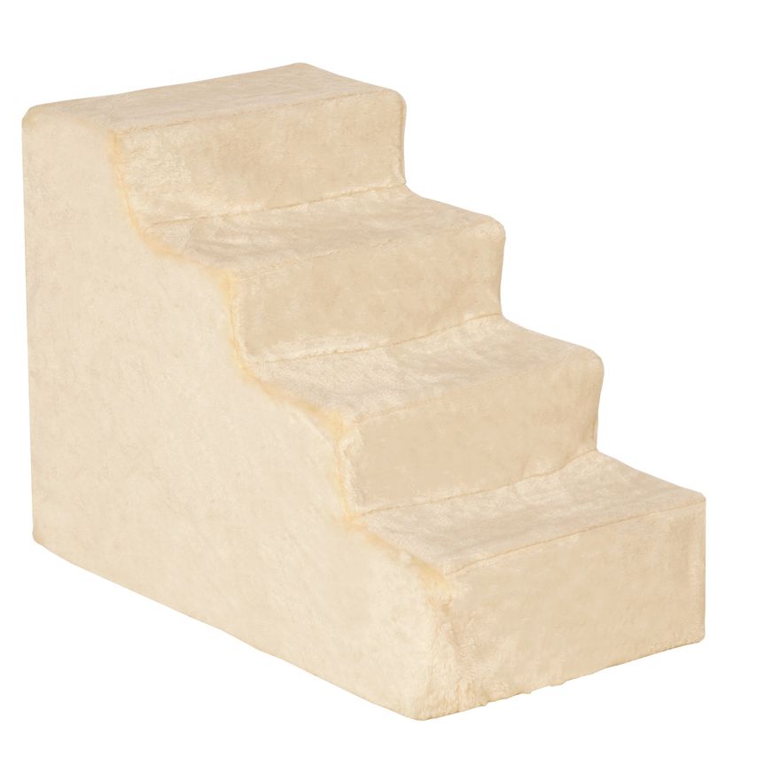 Portable Dog Stairs with Washable Plush Cover