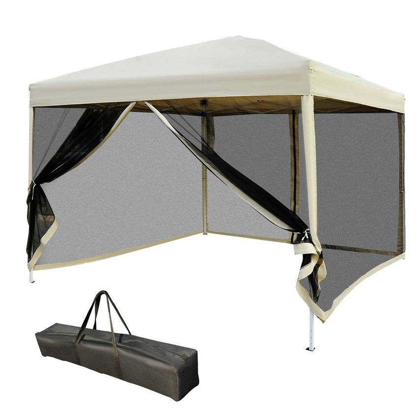3 X 3m Gazebo Canopy Pop Up Tent Outdoor Garden Party Wedding Shade w/Netting
