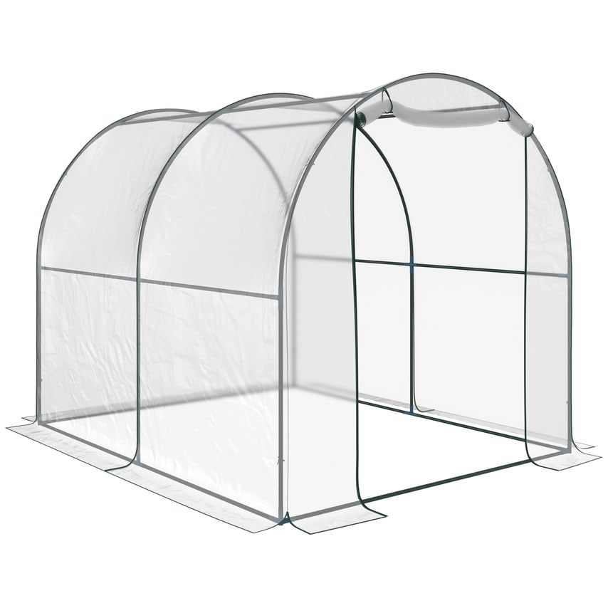 Transparent Polytunnel Greenhouse Poly Tunnel Green House Steel Frame PVC Cover