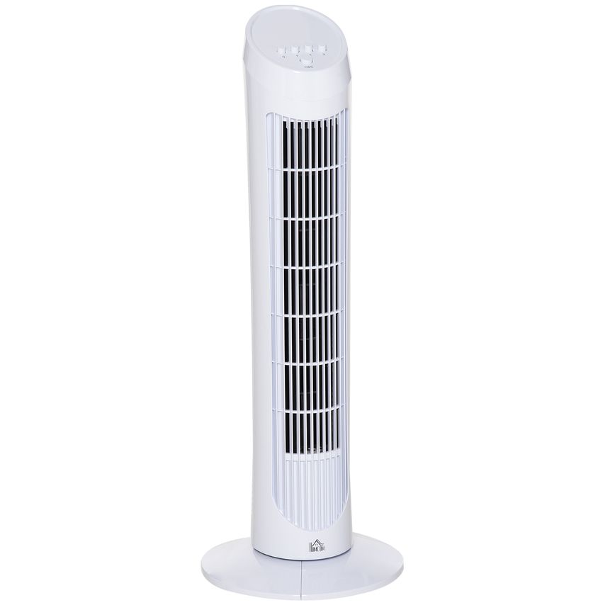 30'' Tower Fan Noise Reduction Wind Oscillating 3-Level ABS Indoor White