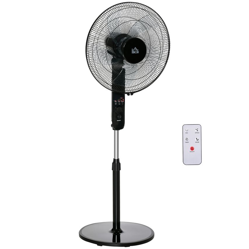 Oscillating Floor Fan Indoor Air Tower Standing W/Rc & 3 Speed & 7.5-Hour