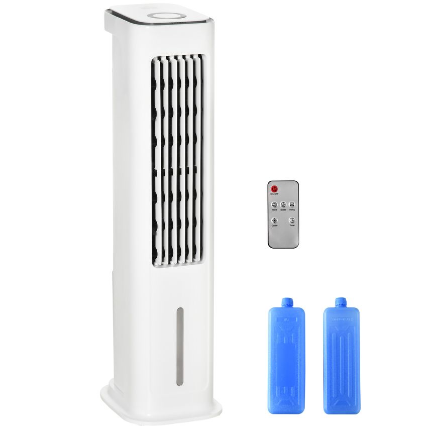 Evaporative Air Cooler Ice Cooling Tower Fan with Timer, Oscillating, 3 Speeds
