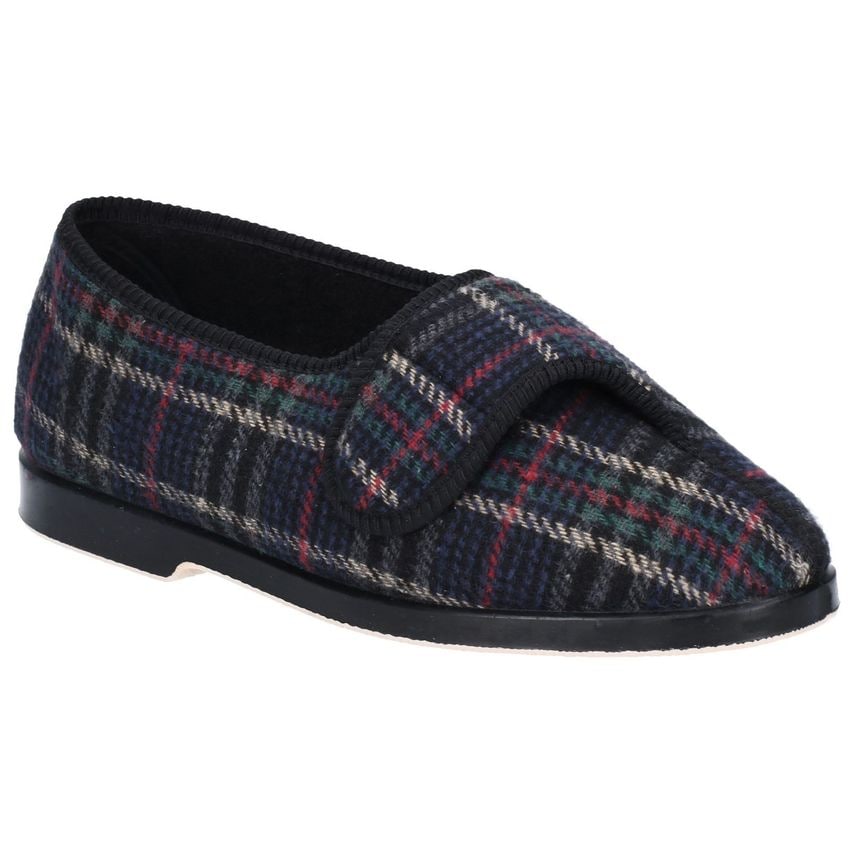 GBS Bill Touch Fastening Slipper Male Check UK Size 10