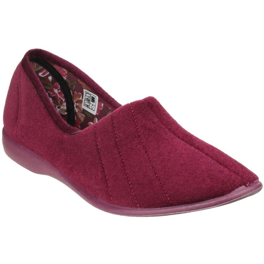 GBS Audrey Ladies Slipper Female Burgundy UK Size 4