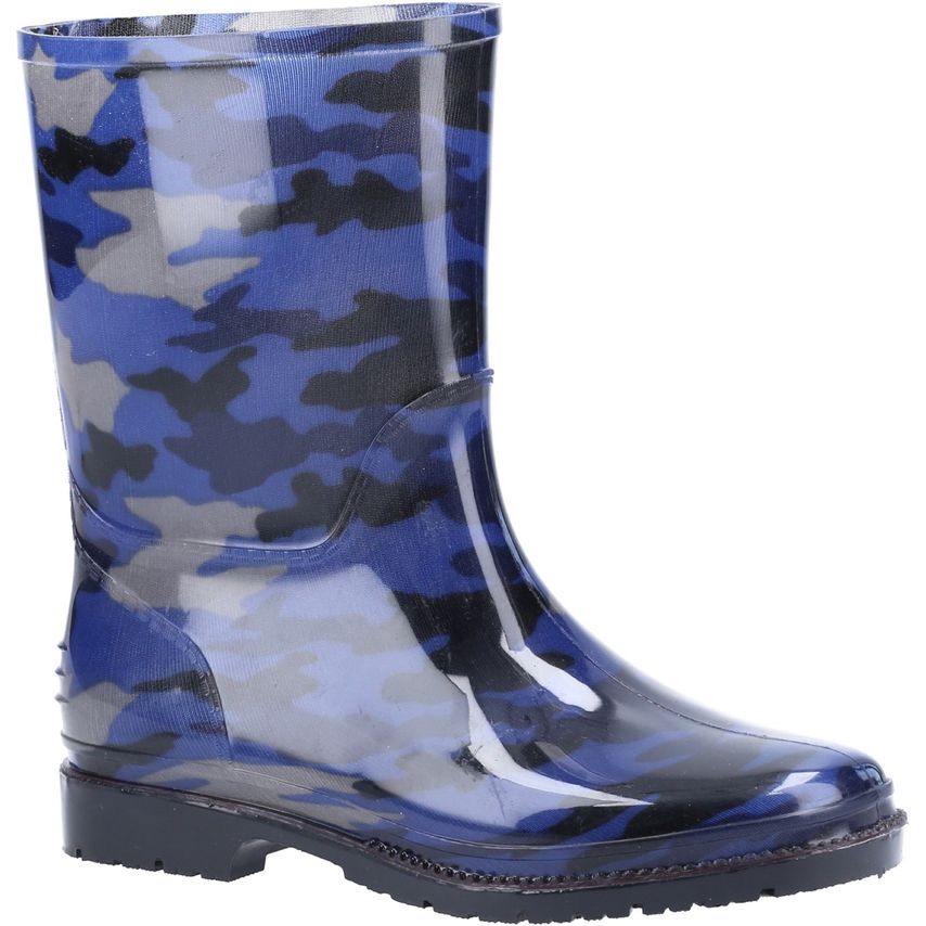 Cotswold PVC Jnr Wellington Female Navy Camo UK Size 9