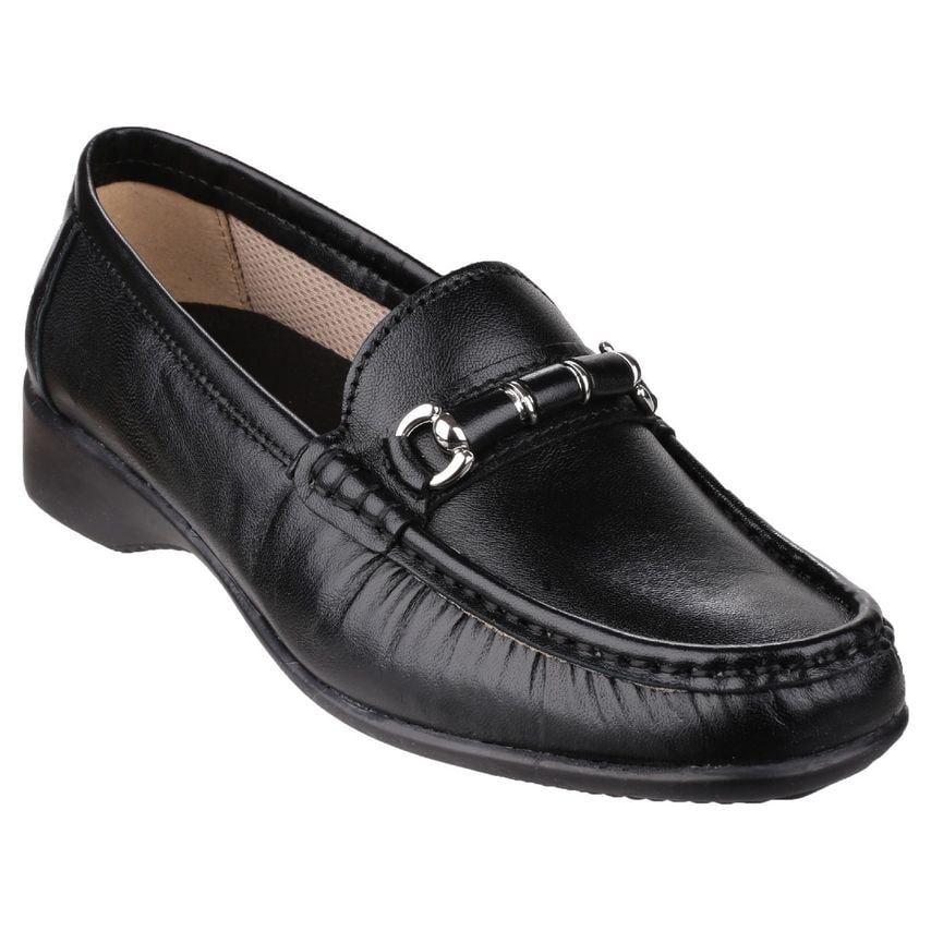 Cotswold Barrington Loafer Shoe Female Black UK Size 9
