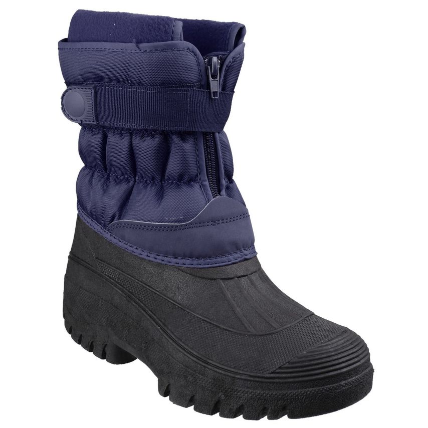 Cotswold Chase Touch Fastening and ZIP Up Winter Boot Female Navy UK Size 2