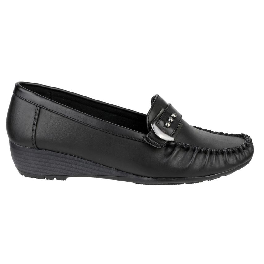 Amblers Safety Hula Womens Slip on Shoes Female Black UK Size 5