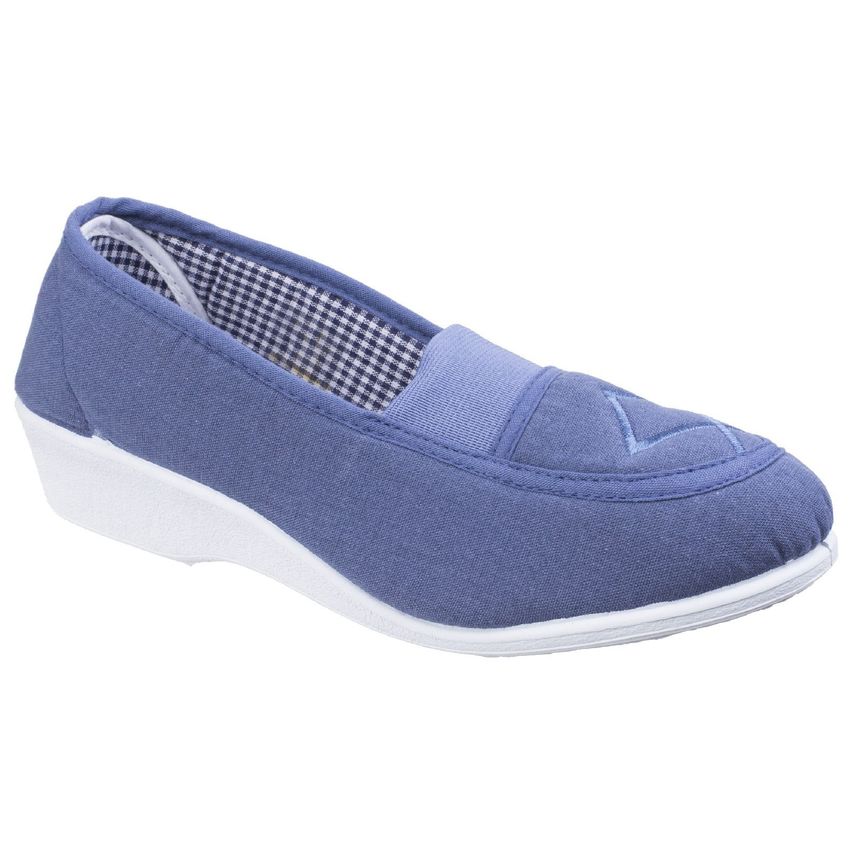 Mirak Malt Slip on Canvas Shoe Female Navy UK Size 3