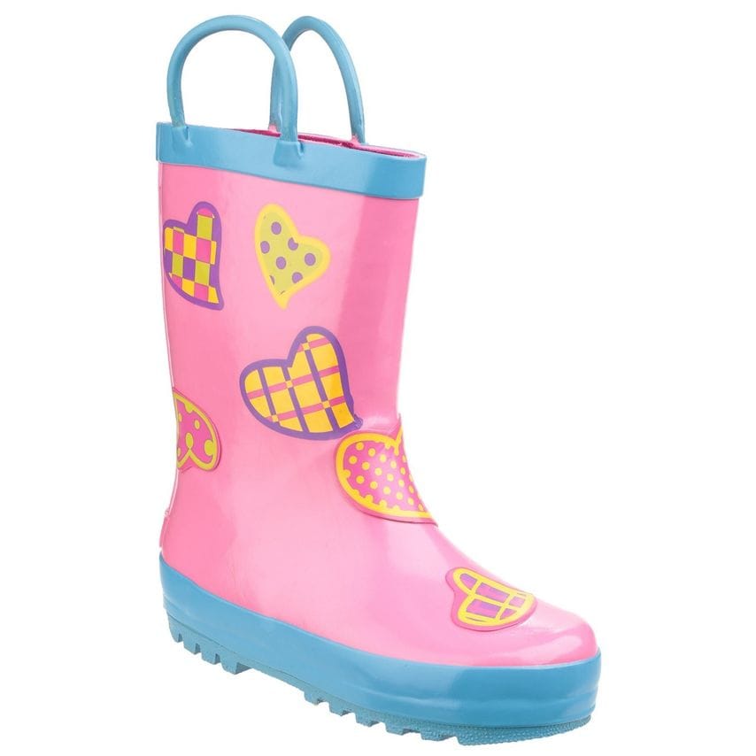 Cotswold Puddle Waterproof Pull on Boot Unisex Hearts UK Size 8.5