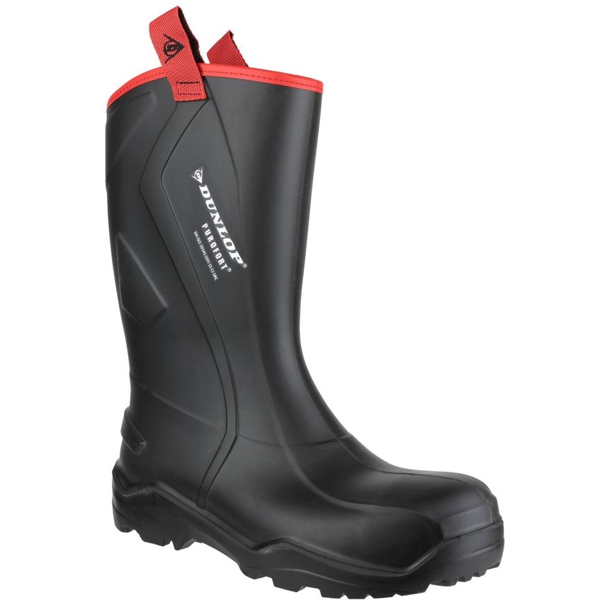 Dunlop Purofort+ Rugged Full Safety Wellingtons Male Black UK Size 8