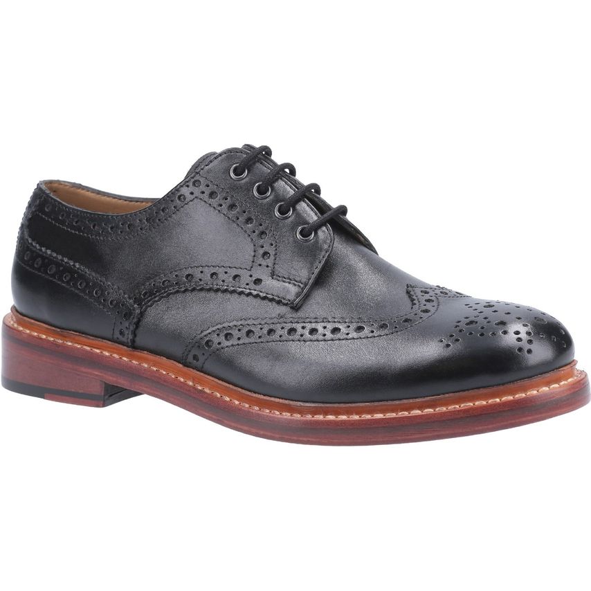 Cotswold Quenington Leather Goodyear Welt Shoe Male Black UK Size 7