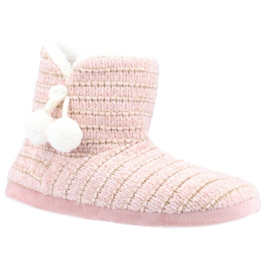 Divaz Saturn Knitted Bootie Slipper Pink EU Size Sml