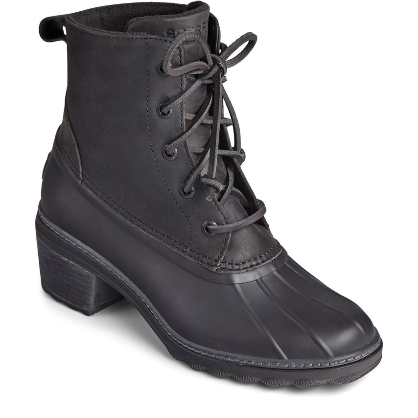 Perry Saltwater Heel Fashion Ankle Boots Female Black UK Size 4