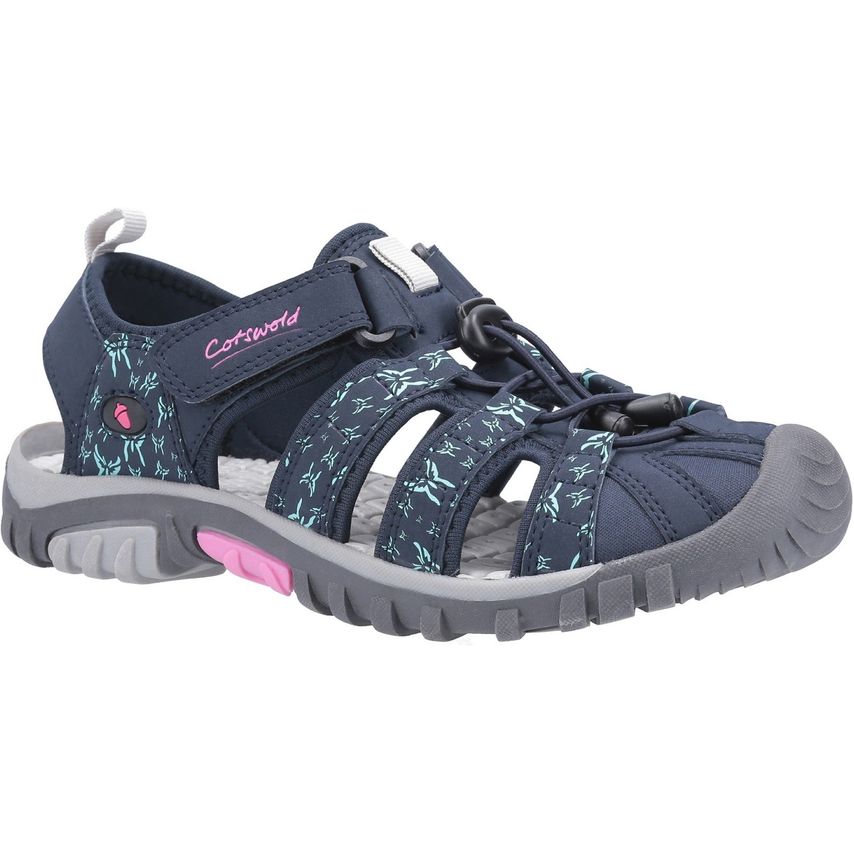 Cotswold Sandhurst Touch Fastening Sandal Female Navy/Pink UK Size 7
