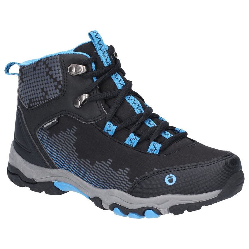 Cotswold Ducklington Hiking Waterproof Boot Unisex Black/Blue UK Size 2
