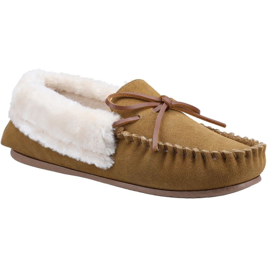 Cotswold Sopworth Moccasin Slipper Female Tan UK Size 8