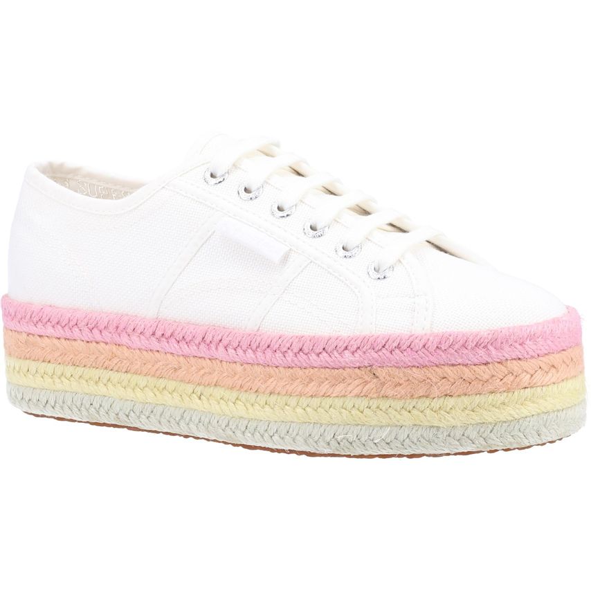 Superga 2790 Multi-colour Rope Shoe Female White/Candy Multi-colour UK Size 7