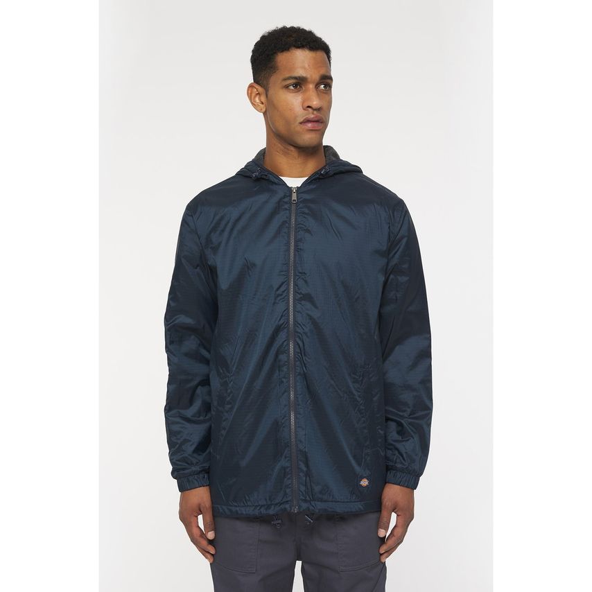 Dickies Fleece Lined Nylon Hooded Jacket Dark Navy EU Size XL