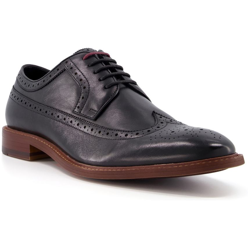 Dune Superior Leather Wingtip Brogue Shoes Male Black UK Size 6