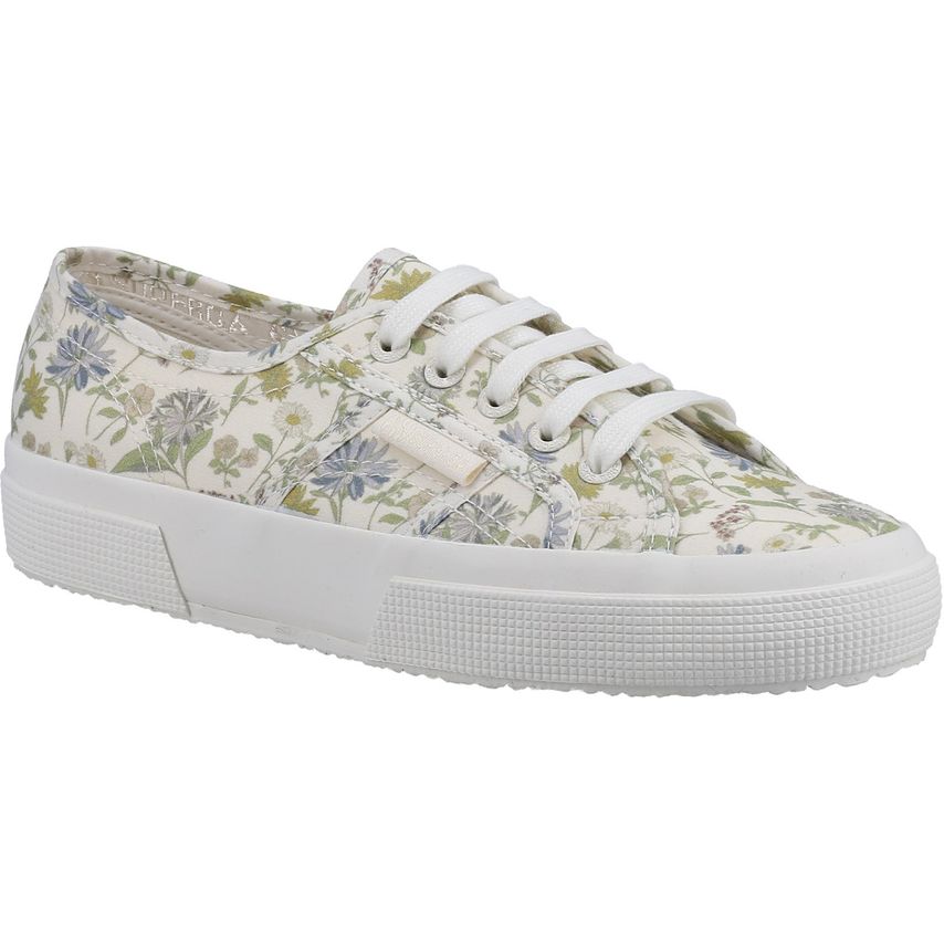 Superga 2750 Floral Print Trainer Female White/Floral Print UK Size 3.5