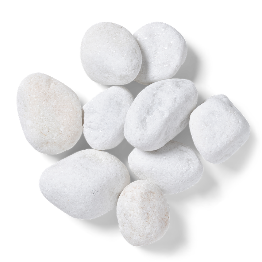 50 70mm White Cobbles Dover White Bag 850kg