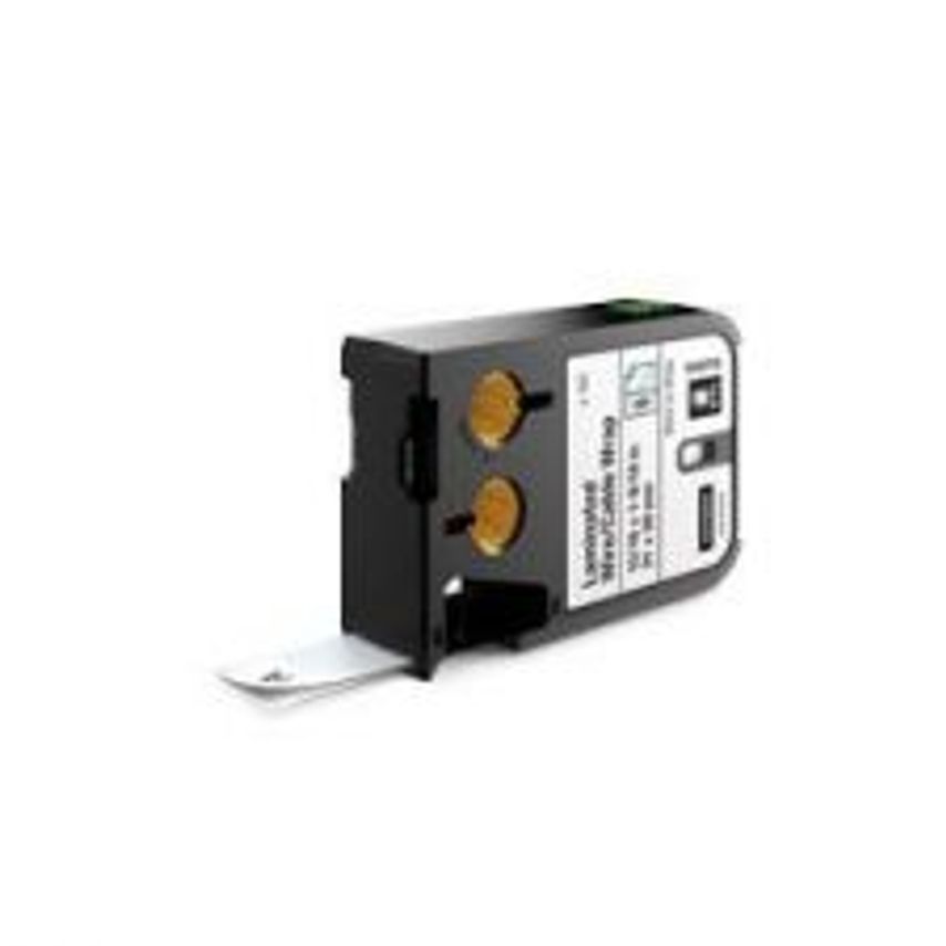 Dymo 1868705 XTL 21mm X 39mm 150 Laminated Wire Cable Wrap Black on White