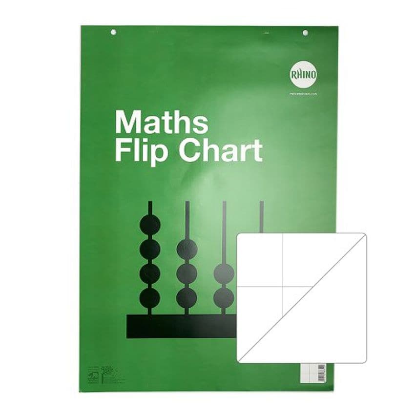 Rhino A1 Educational Numeracy Flipchart Pad 30 Leaf, S50/B (Pack of 5)