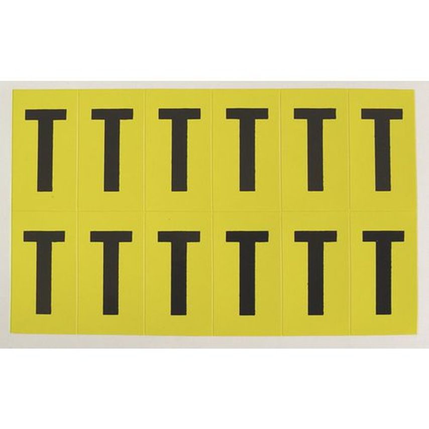 SelfAdhesive Numbers and Letters Letter T Zoro UK