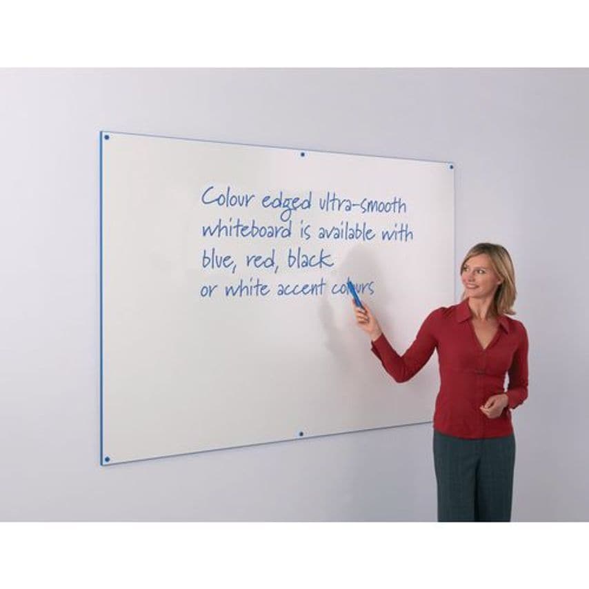 Slingsby WriteOn Coloured Edge Whiteboards - 900 X 1200, Blue Edge