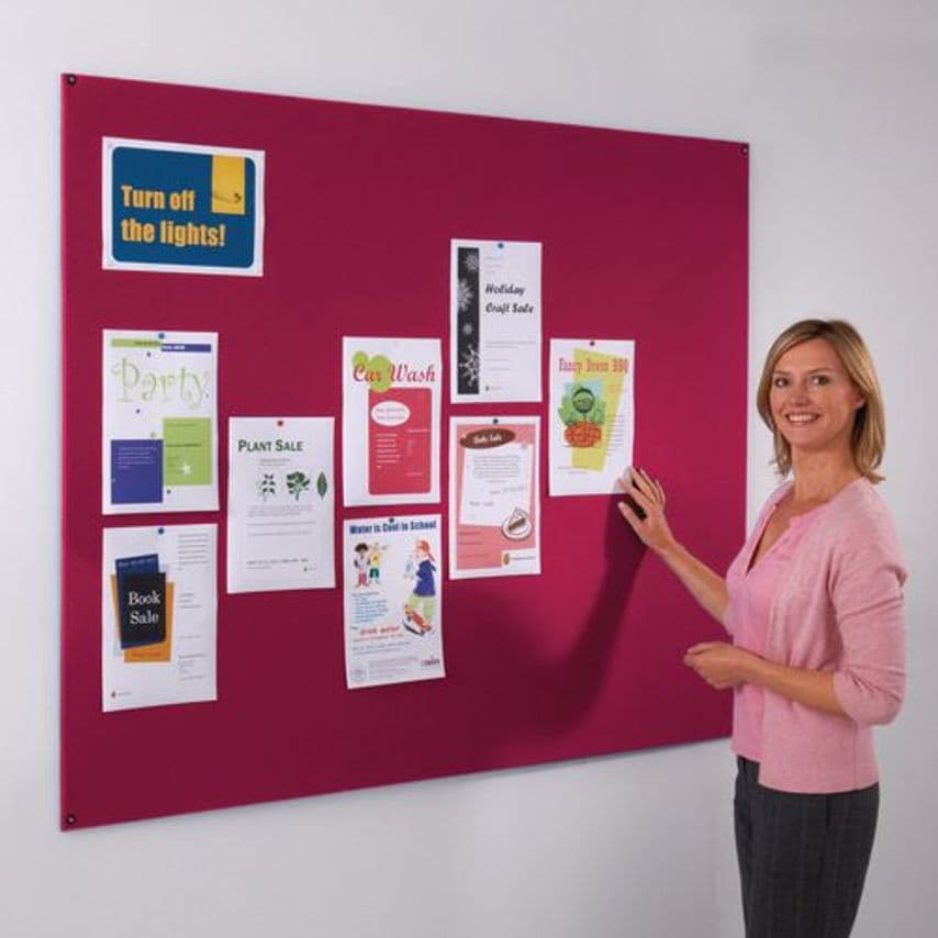 Slingsby Frameless Felt Covered Office Noticeboard 394703