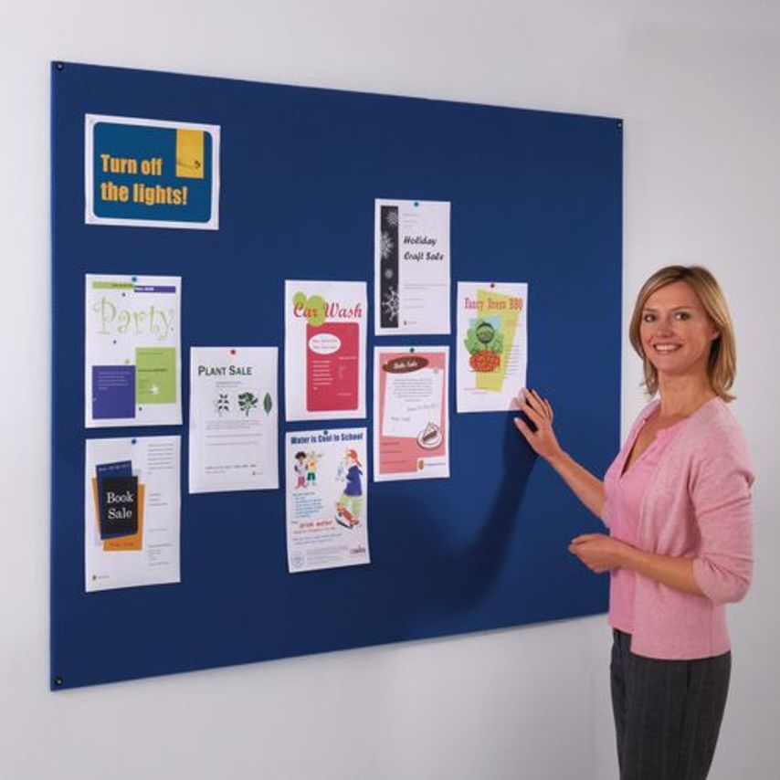Slingsby Frameless Felt Covered Office Noticeboard 394712