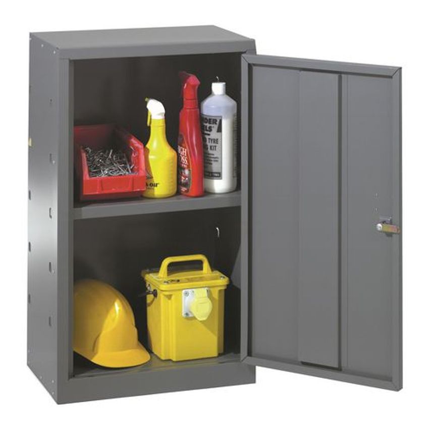 Slingsby Tool Cupboards, Single Dark Grey Door, Body and 1 Shelf