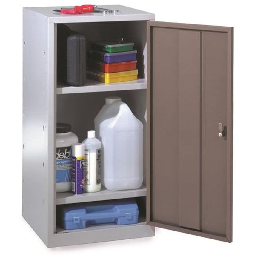Slingsby Tool Cupboards, Single Light Grey Door and 2 Shelves