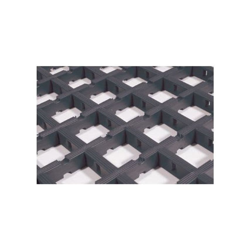 Slingsby Open Grid PVC Matting - 10 Metre Roll - Choice of Two Widths - Black 31