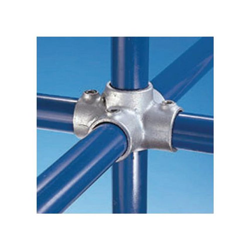 Slingsby Metal Clamp Systems - Type D (48mm) - 4-way Cross with Vertical Through