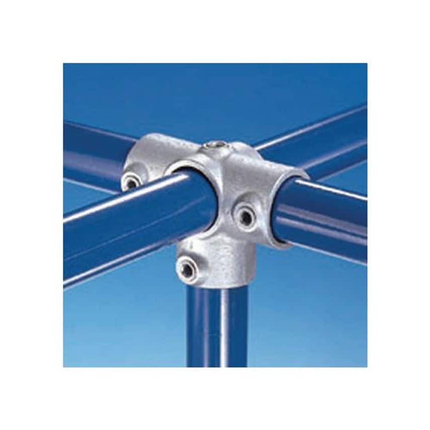 Slingsby Metal Clamp Systems - Type D (48mm) - 3-way Cross with Vertical Through